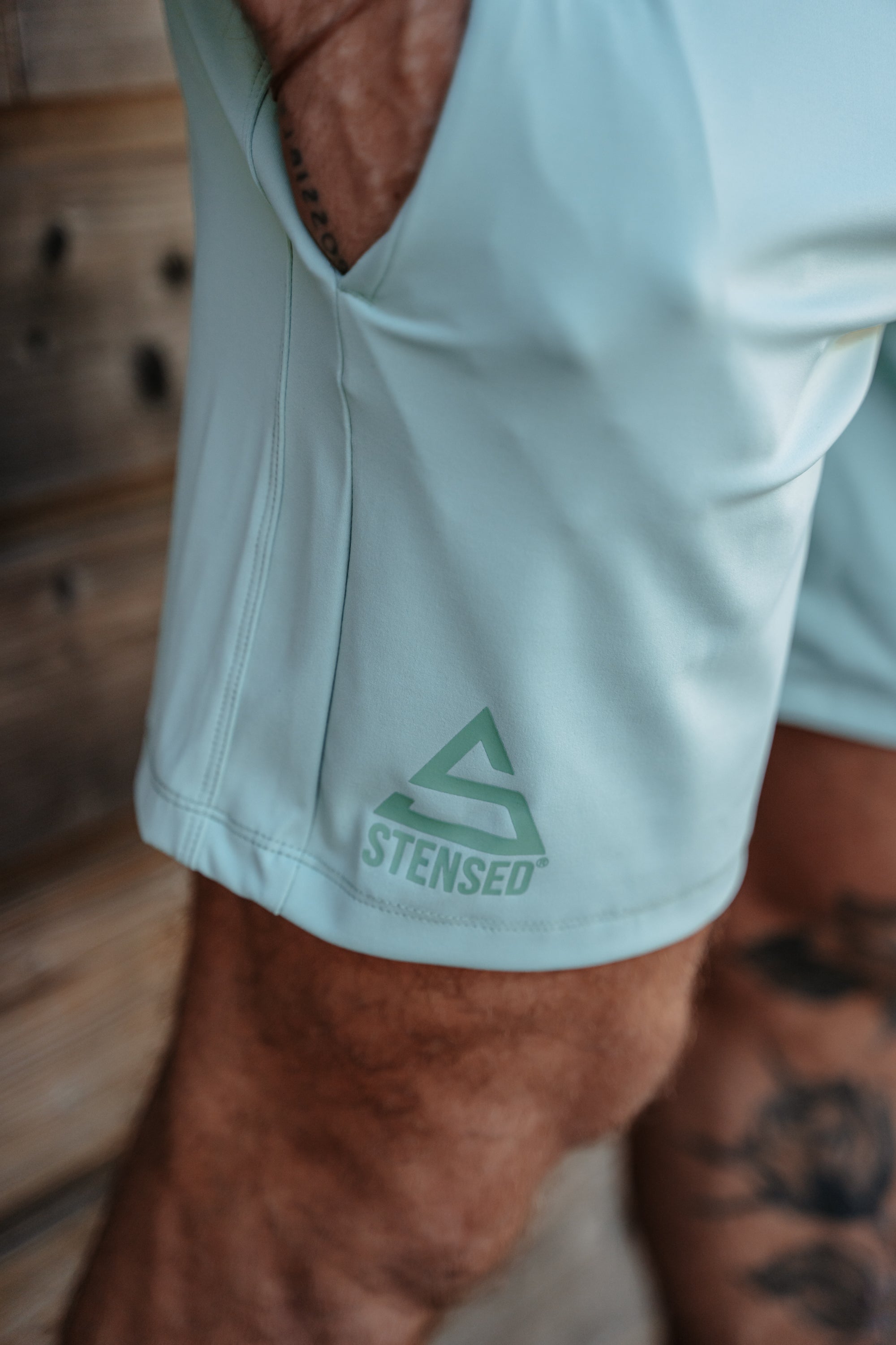 Short STRETCH SkyBlue STENSED