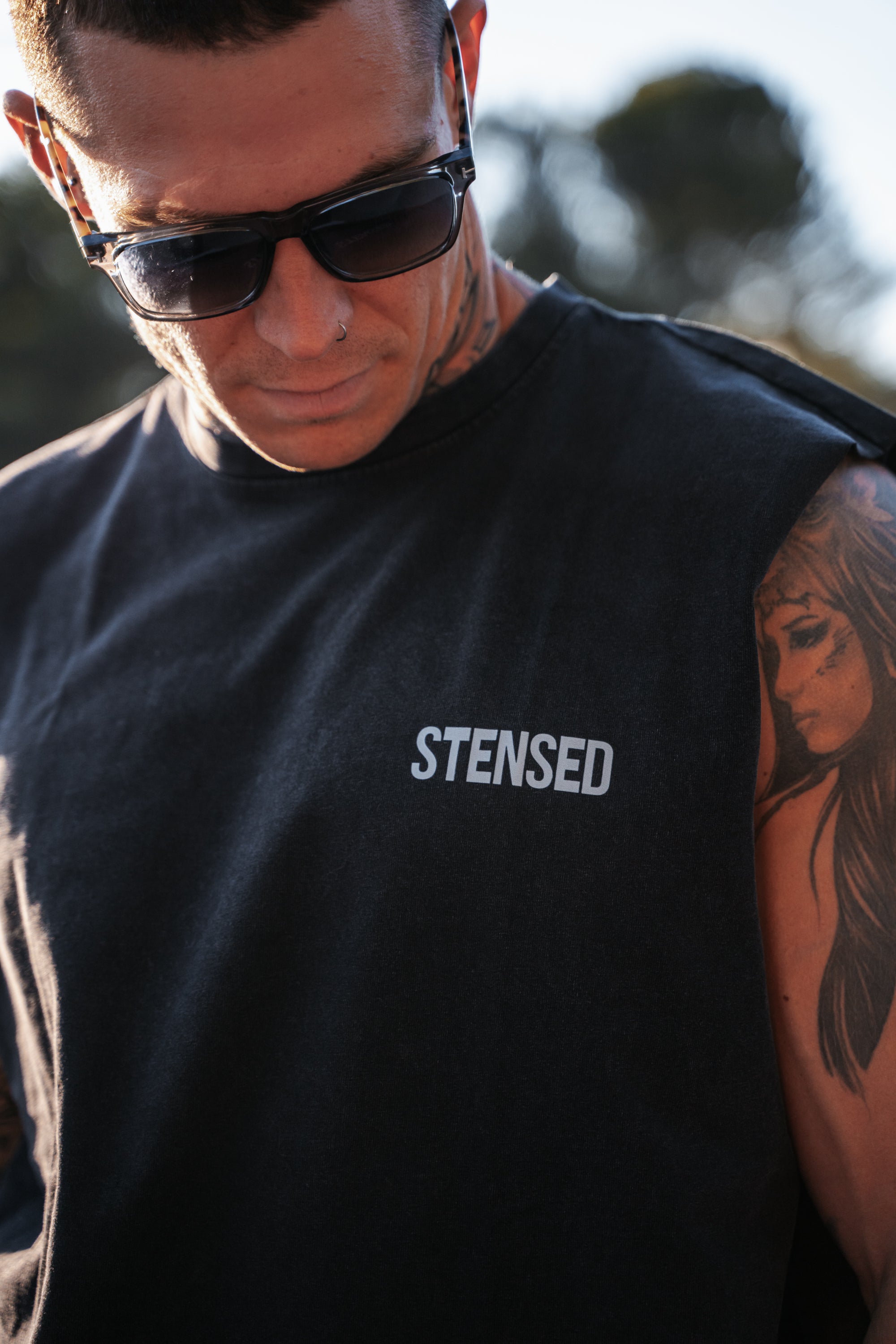 Tank Vintage Black STENSED