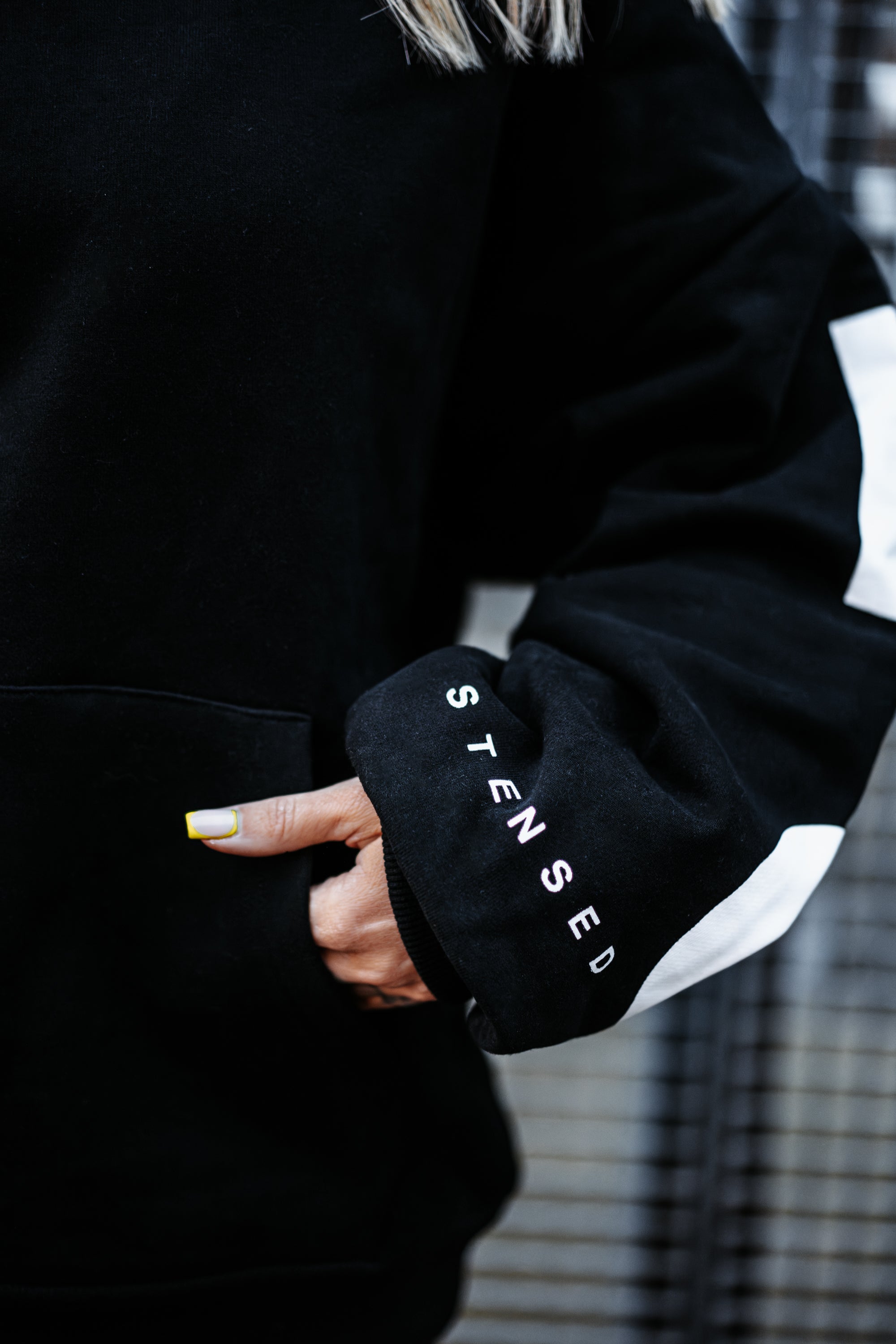 hoodie oversize noir et blanc