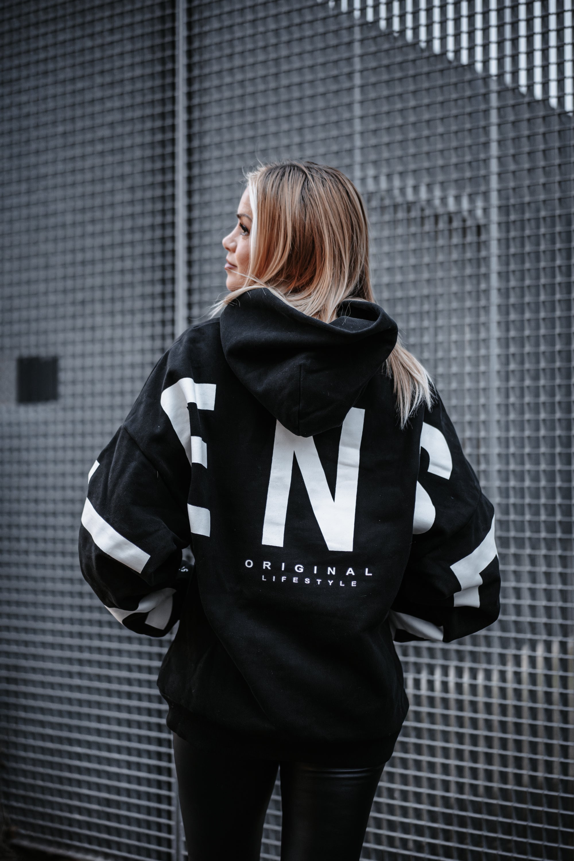 hoodie oversize unisexe noir