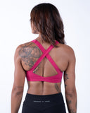 Women rose sport bra back view