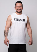 Camiseta sin mangas STENSED Rugged Hombre Blanco