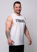 Camiseta sin mangas STENSED Rugged Hombre Blanco