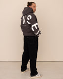 Side view of oversized hoodie 