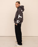 Side view of oversized hoodie 