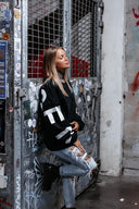 Jumper Oversize Unisexe STENSED Black