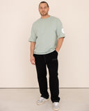 Men oversized green t-shirt front view