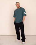 Men oversized blue t-shirt front view