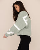 women oversized sweatshirt vert side view
