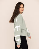 women oversized sweatshirt vert side view