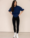 t-shirt-Women-blue-oversized-front-view