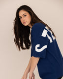 t-shirt-Women-blue-oversized-side-view
