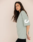 t-shirt-Women-lightgreen-oversized-side-view