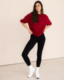 t-shirt-Women-red-oversized-front-view
