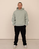 Men green oversized hoodie front view