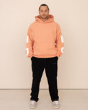 Men oversized peach hoodie front view