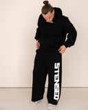 Men oversized black pantalon front view