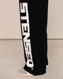 Men oversized black pantalon side view