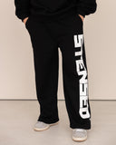 Men oversized black pantalon front view