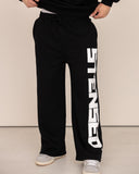 Men oversized black pantalon front view