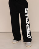Men oversized black pantalon front view