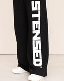 Men oversized black pantalon side view