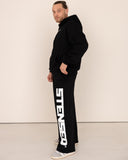 Men oversized black pantalon side view