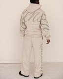 Men oversized beige pantalon back view