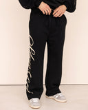 Men oversized black pantalon front view