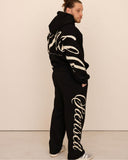 Men oversized black pantalon side view