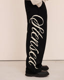 Men oversized black pantalon side view