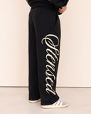 Men oversized black pantalon side view