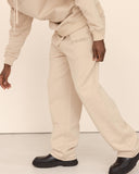 Men beige pantalon side view