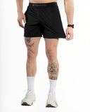 Men black 5inch crossfit short front view2