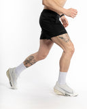 Men black 5inch crossfit short training view