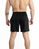 Men black 7inch crossfit short back view