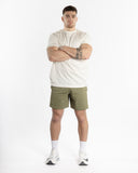 Men green 7inch crossfit short front view
