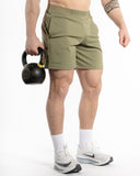 Men green 7inch crossfit short front view training