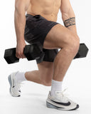 Men grey 7inch crossfit short front view training