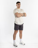 Men grey 7inch crossfit short front view