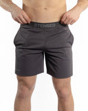 Men grey 7inch crossfit short front view 3