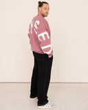 Men oversized rose sweatshirt side view