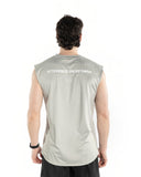 men grey tank back view