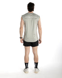 men grey tank back view