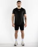 men black t shirt front view