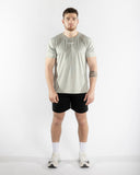 men grey t shirt front view