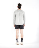men grey t shirt long sleeve back view