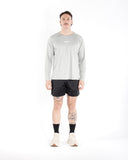 men grey t shirt long sleeve front view