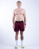homme short rouge view