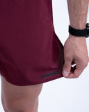 homme short rouge view